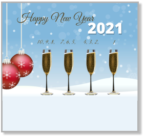 Happy New Year 2021 10, 9, 8, 7, 6, 5, 4, 3, 2, 1